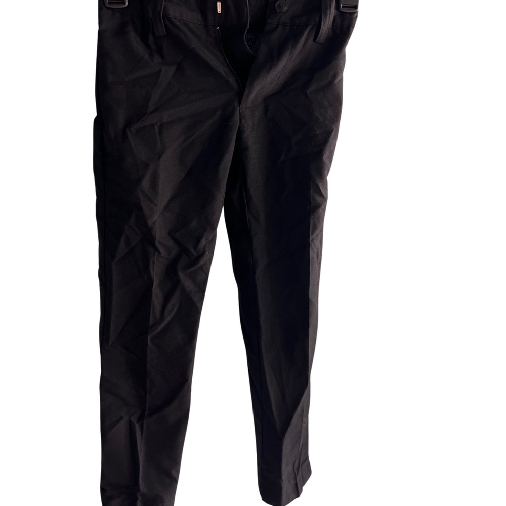 Cat And Jack kids Adjustable Waist Black Chino Uniform Pants, Size 6
